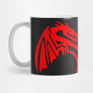 Abstract Red Winged Dragon Design Mug